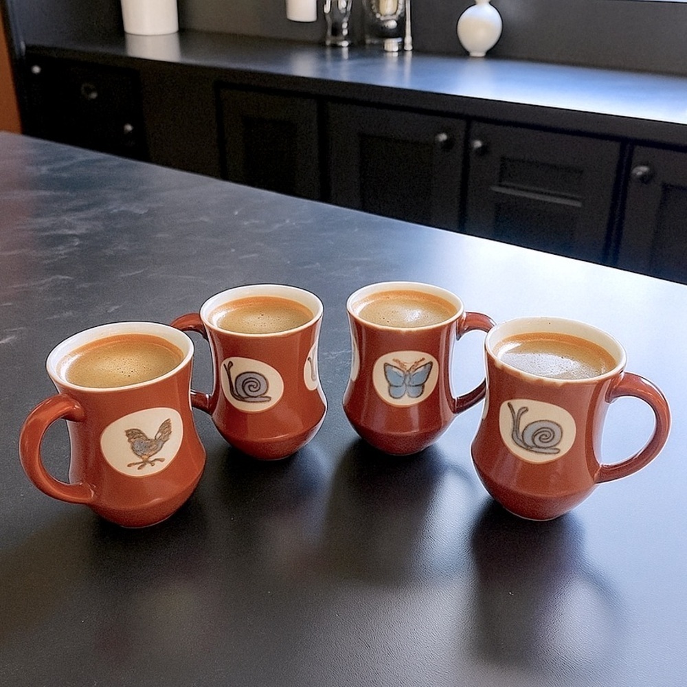Vintage Counterpoint Japan Animal Motif Coffee Mugs – Set of 4